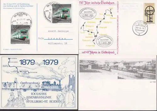 Falkenstein i. Vogtland, Bahnhof und Streckenverlauf, Stollberg - St. Egiedien 100 Jahre 1879 - 1979