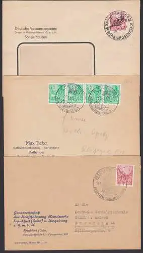 Frankfurt SSt. An der Oder-Neisse-Friedensgrenze mit Rathaus, SSt. Rathenow Stadt der Optik, Sangerhausen