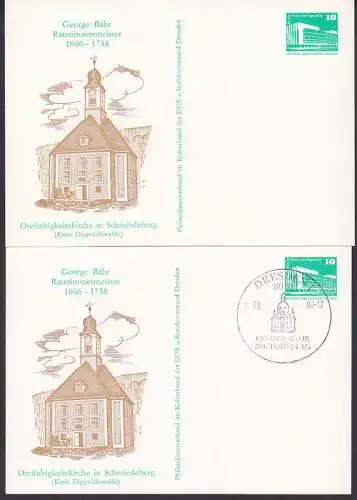 Dreifaltigkeitskirche in Sachmiedeberg (Kr. Dippoldiswalde) Ganzsache **/o George Bähr Ratszimmermeister