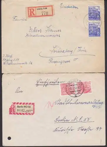 Orts- und Fern-R-Bf aus Berlin NO55, Lepizig O39, je portogenau (417)