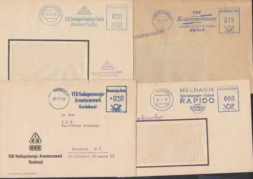 Berlin-Pankow Elektrokeramik  Radebeul Rapido, Armaturenwerk, Zwickau EKM je AFS in blau