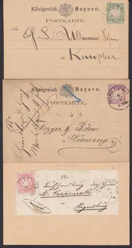 Lindenberg, Bamberg nach Mühlhausen Oberfr, Marktbreit, Mitterteich, je OSt. auf BayernGA, Bfst