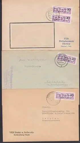 Ohrdruff, Demmin, Rothenburg je ZKD-Fernbrief