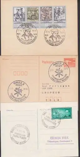 Thomas Münzer, Müntzer - na was ist richtig? SSt. mit versch. Schreibweise Heldrungen, Halle, Bad Frankenhausen