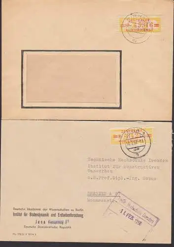 Jena Institut für Bodendynamik, Pirna VEB CYKLOB, ZD-Briefe mit B17B, B17M