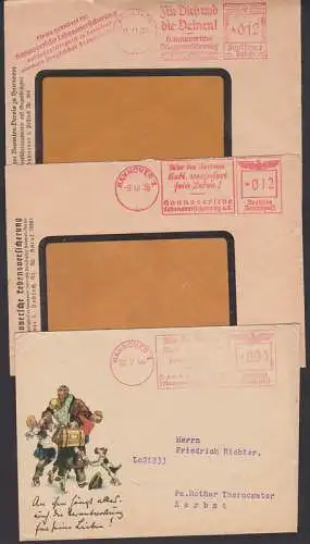 Hannover verschieden AFS Hannoversche Versicherung, dabei mit Sütterlin-Schrift 1939