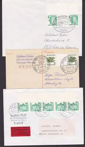 Nürnberger Christkindlesmarkt SSt. Nürnberg, DDR-Mkn in DM-Währung, dabei aus Rolle mit Rand, mit Zw.-Feld