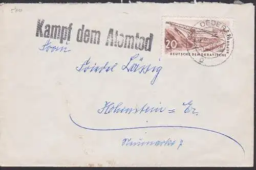 Z1 Kampf dem Atomtod in schwarz, Bf aus Dresden mit Braunkohlenabbau-Bagger (570)