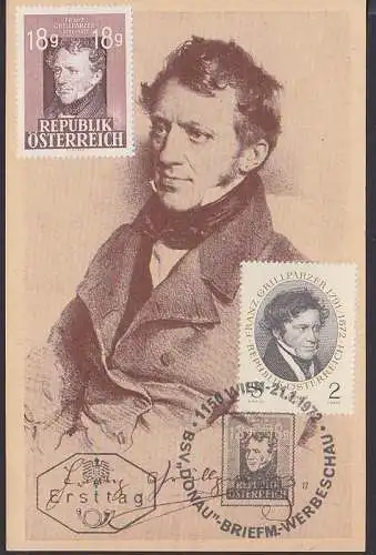 MC Franz Grillparzer, Ersttag für 2 Shilling, SSt. Wien