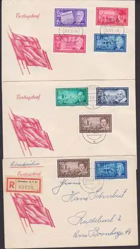 Arbeiterbewegung Rosa Luxemburgm Clara Zetkin 3 Briefe , dabei  portogenauer R-Brief (474)