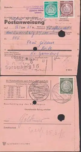 Spremberg (Niederlausitz) 24.3.59, PA mit Dienstmarken frankiert (D16)