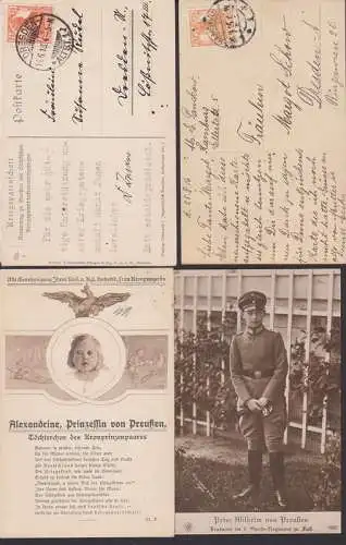 Prinz und Prinzsessin von Preußen, Alexandria, Wilhelm, offiz. Dank für die Kriegspatenschaft
