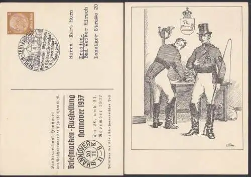 Privat-GA 3 Pfg. Hindenburg Hannover 1937, SSt. Berlin-Zehlendorf 13.3.38