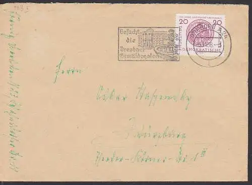 Universität Greifswald 20 Pfg mit Plattenfehler "J" (543 I 120,-  für gest.)