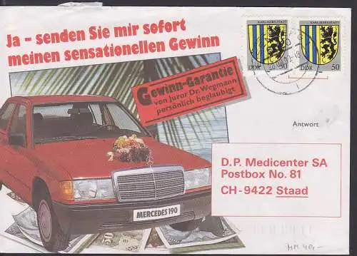 Wappen Karl-Marx-Stadt 50 Pfg. nach der Schweiz (2859)