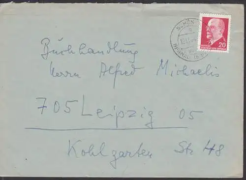 Schönow über Bernau (b Berlin) 19.11.64, Fernbrief
