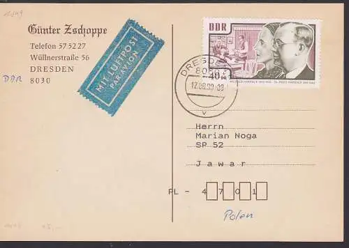 Harnack 40+10 Pfg. Antifa mit Flugblätter-Druck (1019), Auslands-Lp-Karte