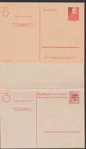 GA 30/30 mit SBZ-Aufdruck, 20 auf 30 Pfg. Fr. Engels je ungebraucht (P33, 42/02)