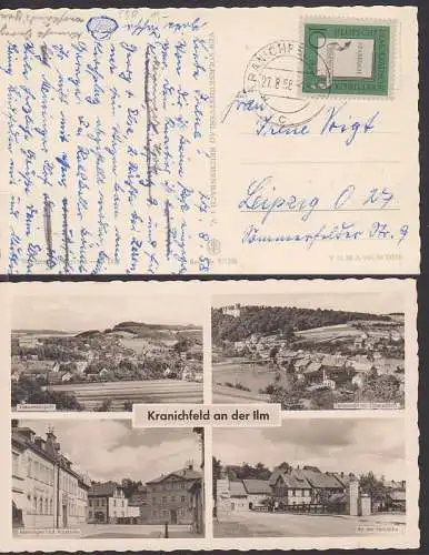 Postsparbuch 10 Pfg. Ak Kranichfeld 27.8.58 (590)