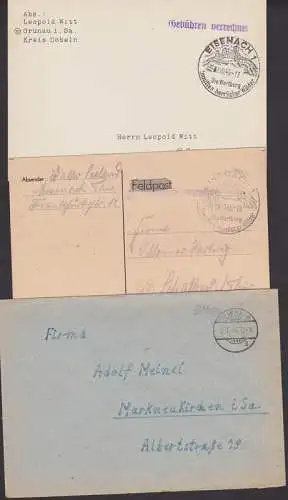 Eisenach Barfrankatur Z1 SSt. Die Wartburg inmitten herrlicher Wälder