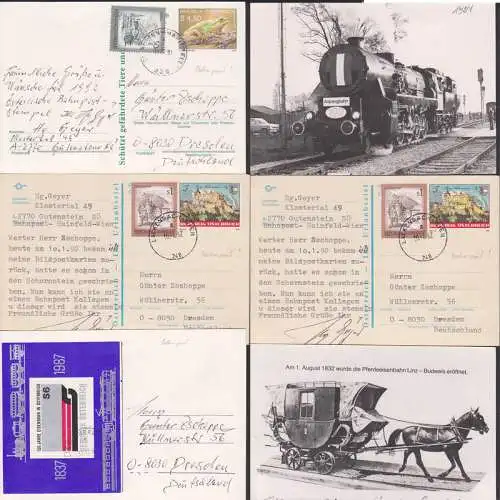 Lackenbach - Wien, St. Polten - Marianzell 3 Bahnpostbelege, dabei GA