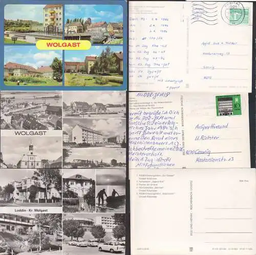 Wolgast, Loddin Ak mit Hotel Vier Jahreszeiten, Hafen, Jägers Ruh