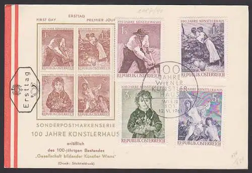 Wiener Künstlerhaus, Max-Karte, Ersttag 12. VI. 1961