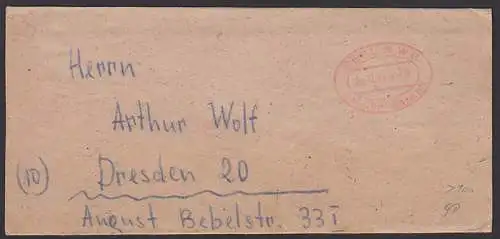 Berlin W8 Oval Gebühr bezahlt auf Streifband, rs. Z1 Drucksache 26.11.46, selten