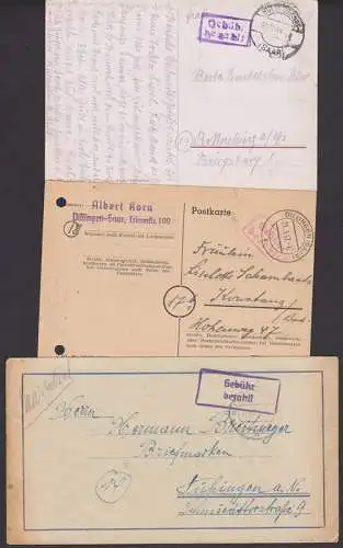 Dillingen, Hüttensdorf (Saar), drei Barfrankaturen