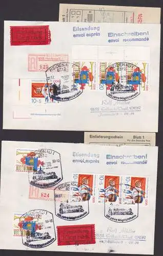 SbPA Heidenau mit Einl.-Schein R-Eil-Brief SSt. Müglitztalbahn