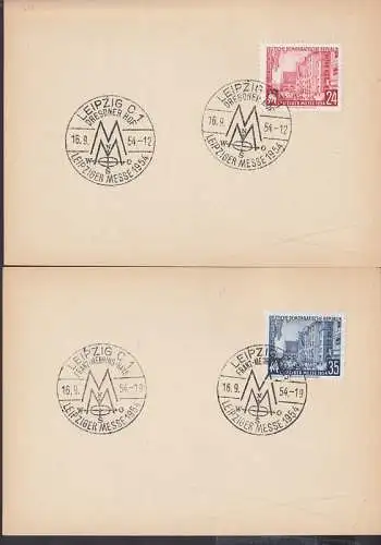 Messe 1954 SSt. Dresdner Hof, Franz-Mehring-Haus 16.9.54 (433/34) auf Unterlage