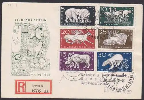 Tierpark Berlin R-Bf SSt. Berlin-Friedrichsfelde, Sperrwert nachträglich entwertet (551), rs. Eing.-St