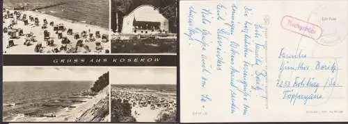 Kölpinsee SSt auf Fotokarte Koserow  12.8.71 mit Nachgebühr, da ohne PWZ aufgegeben