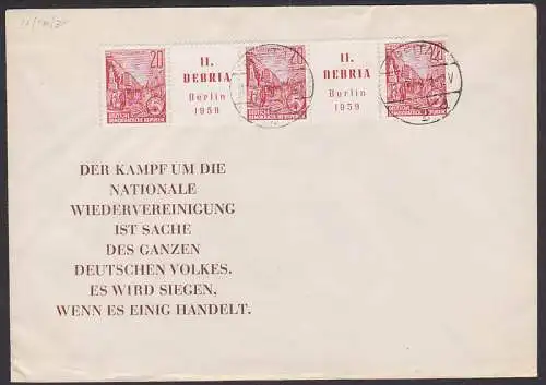 DEBRIA 1959 Zdr. (580), Ost. Freital auf Schmuckumschlag
