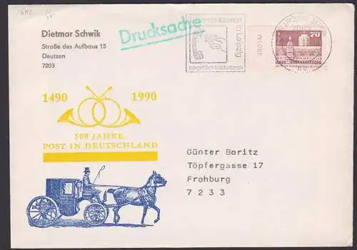 Alte Rathaus Leipzig 70 Pf mit MWSt. 1. Kartentelefon auf Ds 2. Gewichtsstufe portogenau