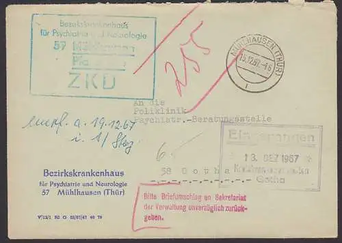 ZKD-Bf mit B18II M Ortsbrief portogenau Bau (St) Dresden 22.1.59