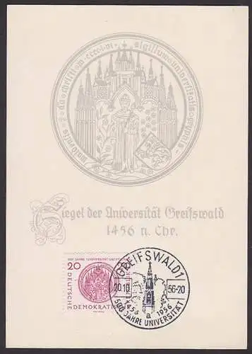 MC Greifswald 500 Jahre Universität SSt. 20.10.56