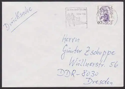 Berlin (West) 60 Pfg (824) MWSt. 25 km de Berlin auf Drucksache