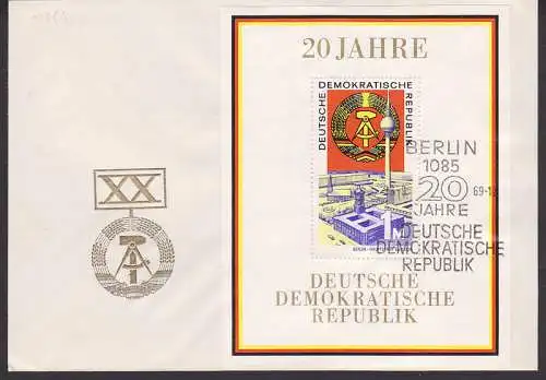 20 Jahre DDR (1507) Block mit SSt
