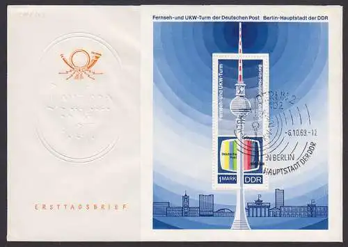 Fernseh- und UKW-Turm Berlin FDC (1511) Block 30