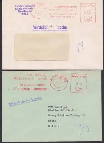 Unterwellenborn, Bischofswerda AFS- Umstellung von VEB auf GmbH. Teilaptierte Absender 1990
