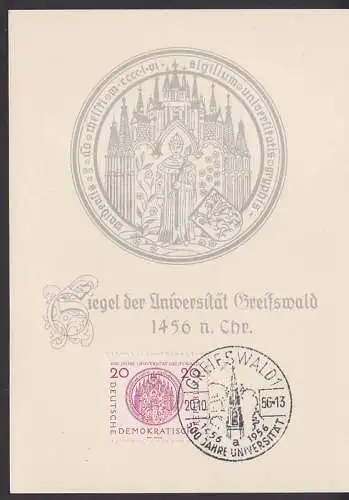 MC Greifswald Siegel der Universität SSt. 20.10.56