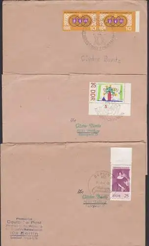 Berlin SSt. Gemälde, Kinderzeichnungen, Int. Friedensfahrt je mit entspechenden SoMkn