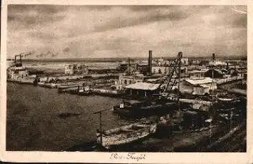 Port Tewfik Hafenansicht Aegypten o 1915