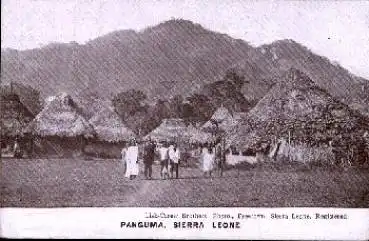 Panguma Sierra Leone Eingeborenen Dorf *ca. 1900