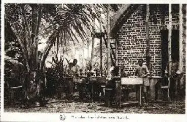 Belgisch Kongo Schule unter freiem Himmel *ca.1930