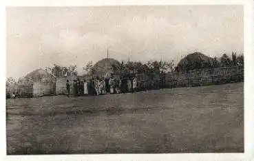 Ruanda Haus eines Häuptlings Kraal un Chef Mututsl *ca.1920