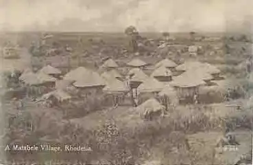 Rhodesia Matabele village  Echtfotokarte *ca.1930