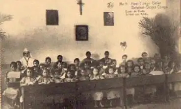 Belgisch Kongo School von Kindu Schule farbige Kinder *ca. 1920