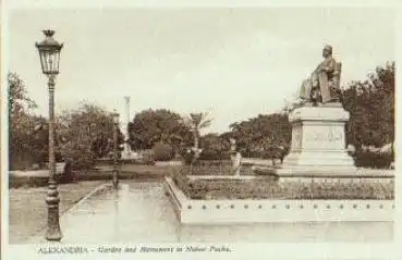 Alexandria Garden and Monument to Nubar Pacha Denkmal Egypt *ca.1910
